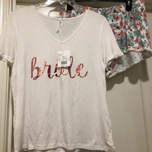 David's Bridal " Bride" sleep set large